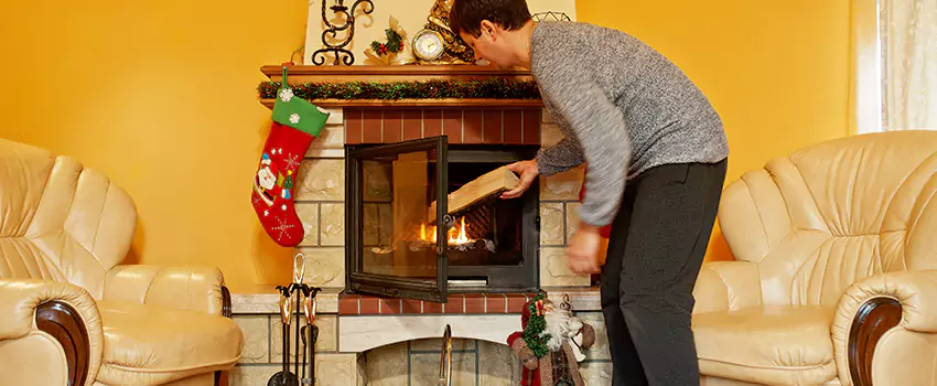 Rusted Metal Fireplace Restoration in Prescott, Arizona
